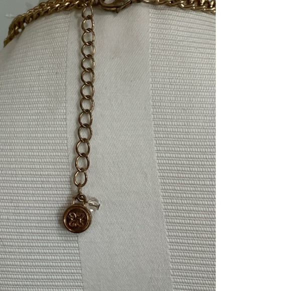 Vera Wang Faux Pearl Gold Tone Bib Statement Necklace - Picture 10 of 10